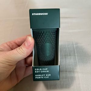 NIB Starbucks Cold Cup Keychain Studded Forest Green